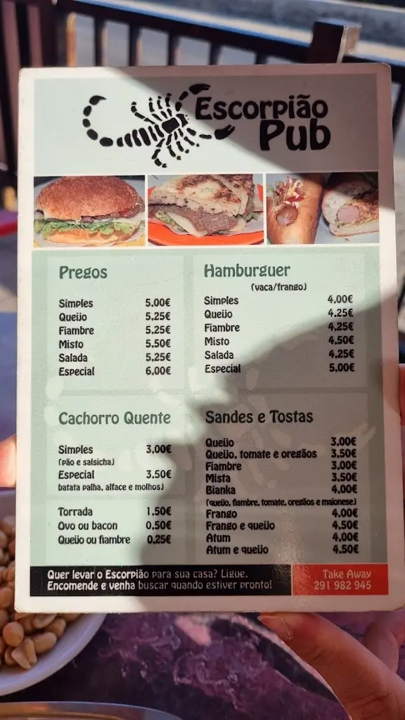 Menu_Snack Bar Escorpião_Porto Santo_immagine_2