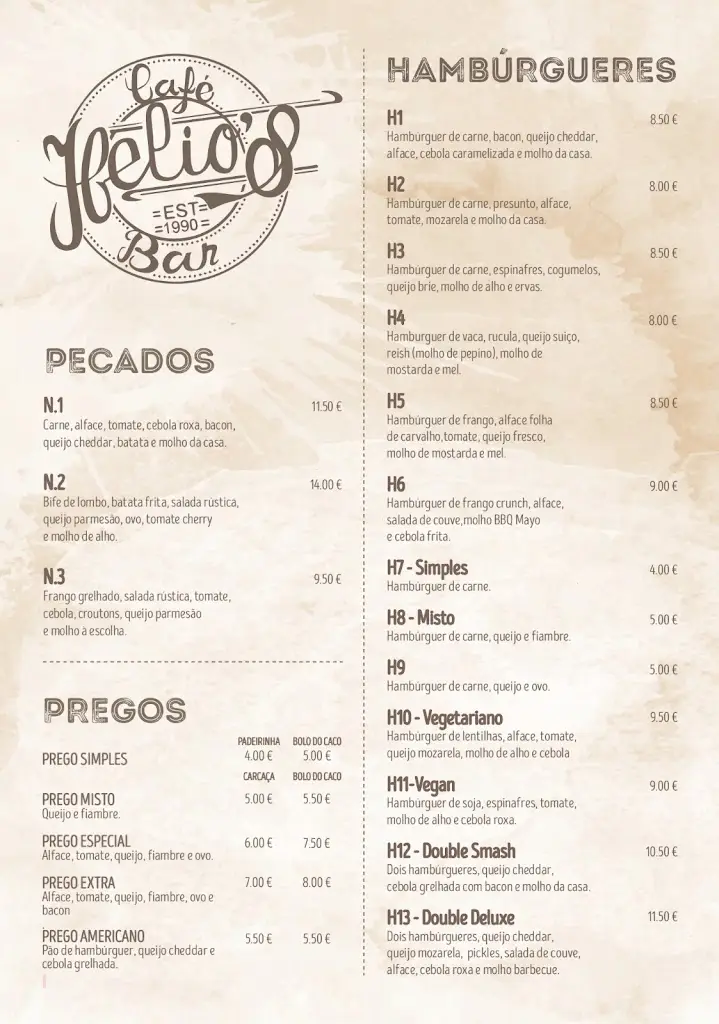 Menu_Café Helio's Bar_Porto Santo_immagine_1
