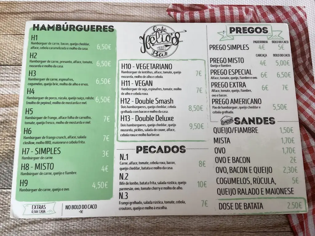 Menu_Café Helio's Bar_Porto Santo_immagine_4