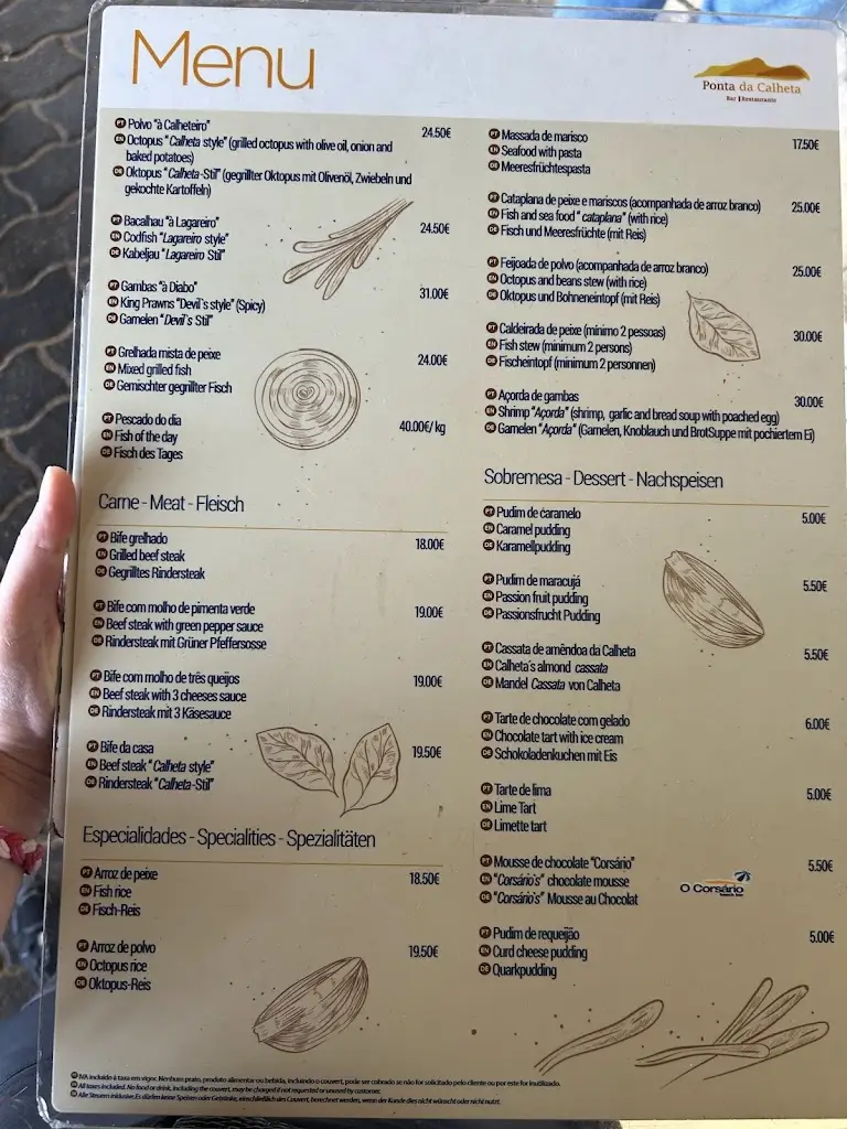 Menu_Restaurante Ponta da Calheta_Porto Santo_imagen_1