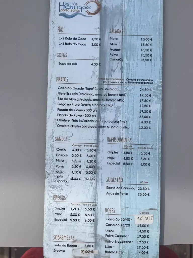 Menu_Bar do Henrique_Porto Santo_immagine_4