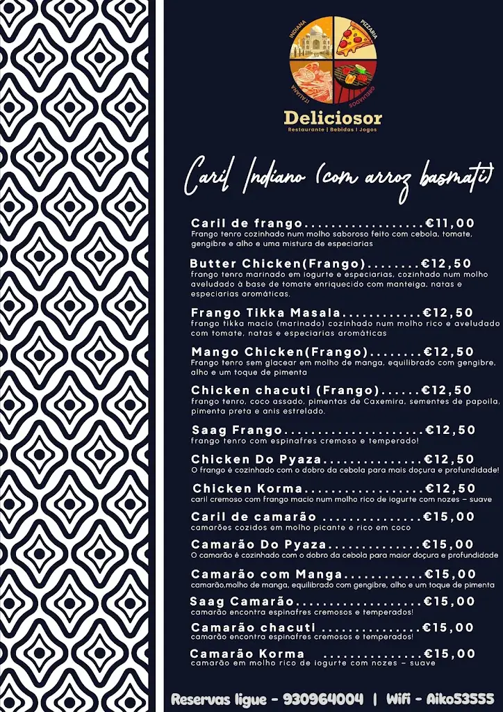 Menu_Deliciosor Bar e Restaurante Pizzeria I Indiano I Italiano I Bife_Ponte de Sor_image_1