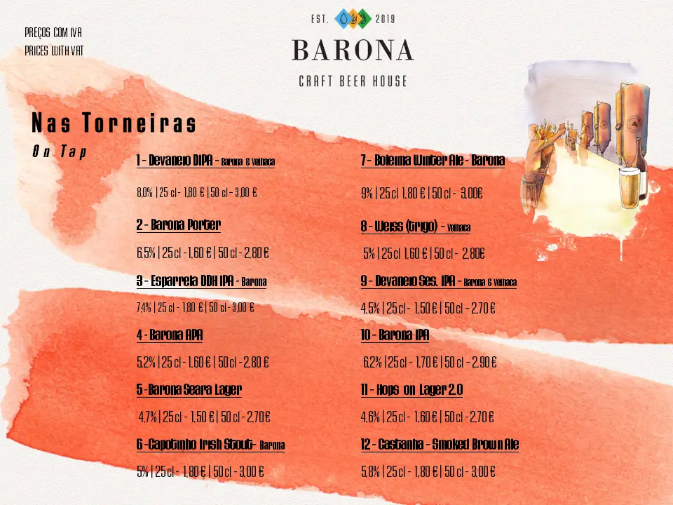 Menu_BARONA Craft Beer House_Castelo de Vide_immagine_3