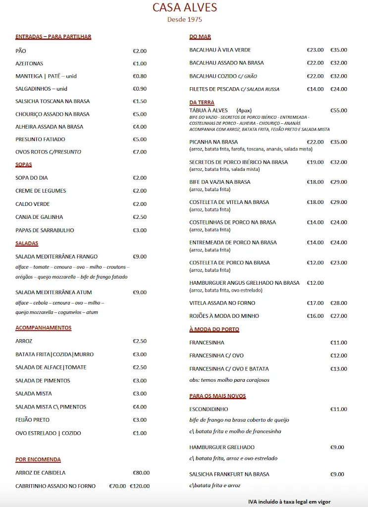 Menu_Restaurante Casa Alves_Águas Santas_immagine_2