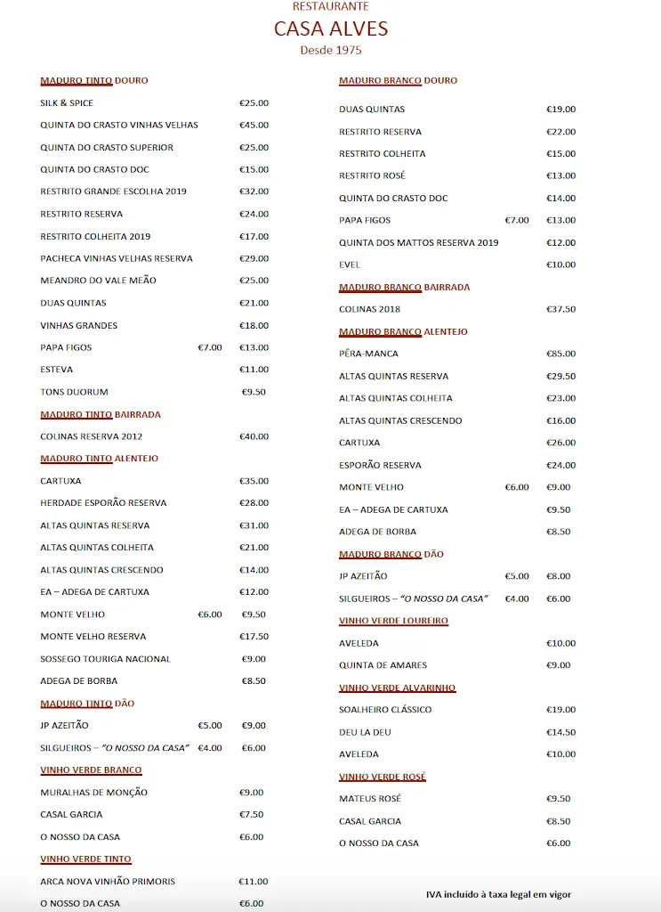 Menu_Restaurante Casa Alves_Águas Santas_immagine_3