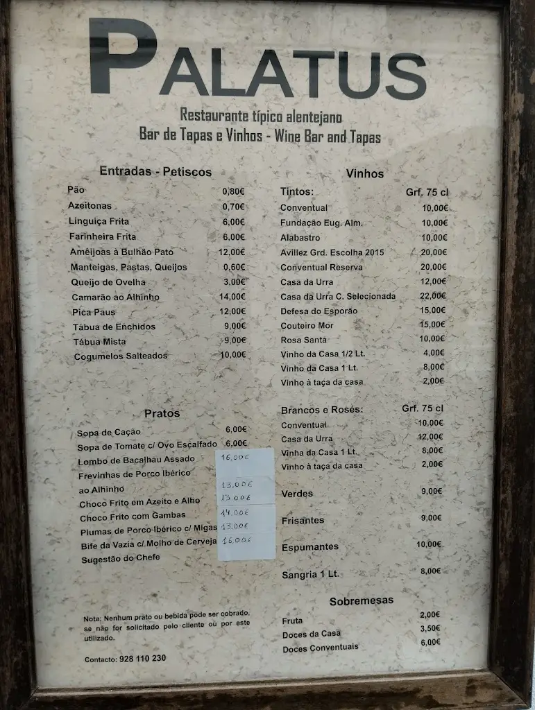 Menu_Restaurante Palatus - Portalegre_Portalegre_immagine_3