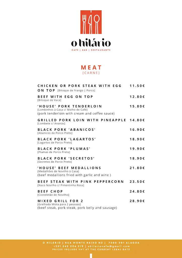 Menu_Restaurante Hilário_Portalegre_immagine_2