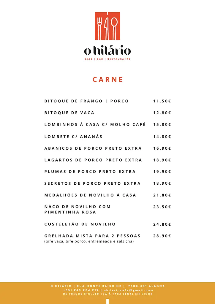 Menu_Restaurante Hilário_Portalegre_immagine_3