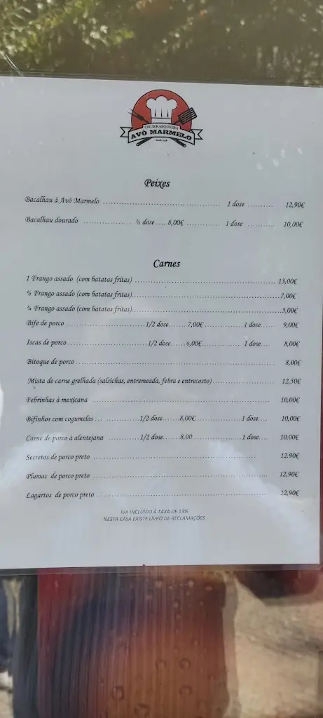 Menu_Restaurante Churrasqueira Avô Marmelo_Portalegre_imagen_3