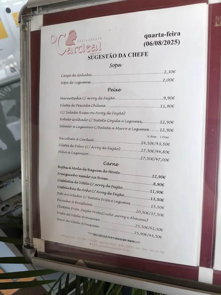 Menu_O Cardeal_Baguim do Monte_immagine_1