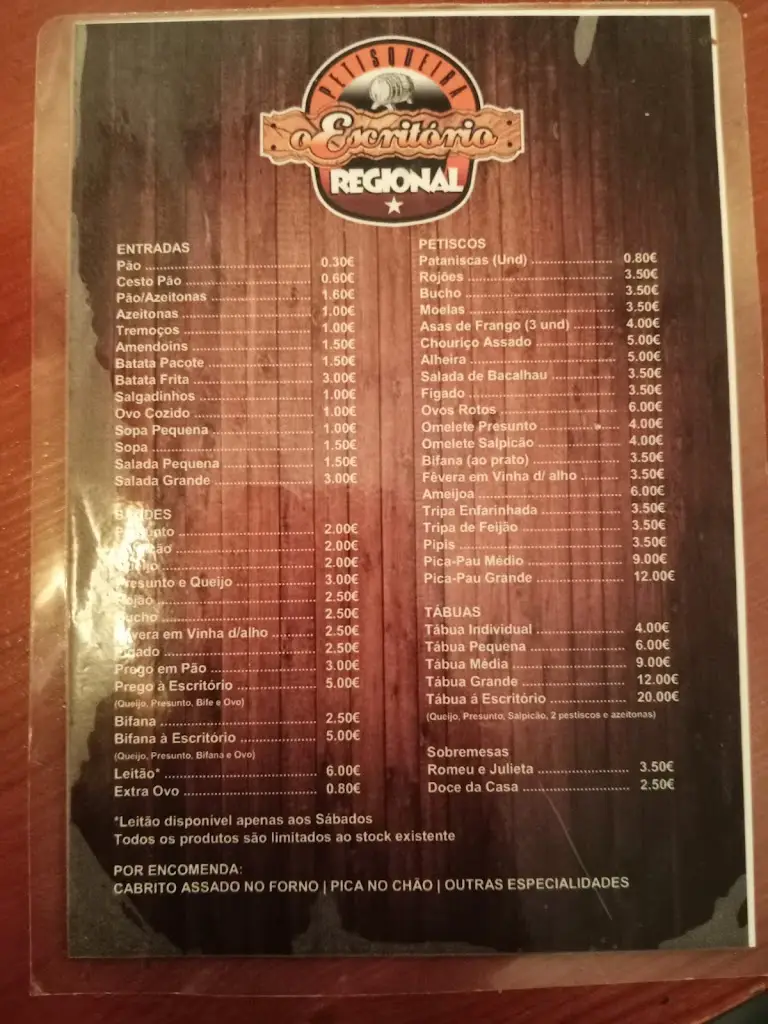 Menu_Petiscaria 