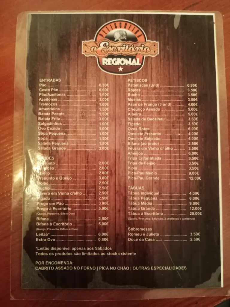 Menu_Petiscaria 