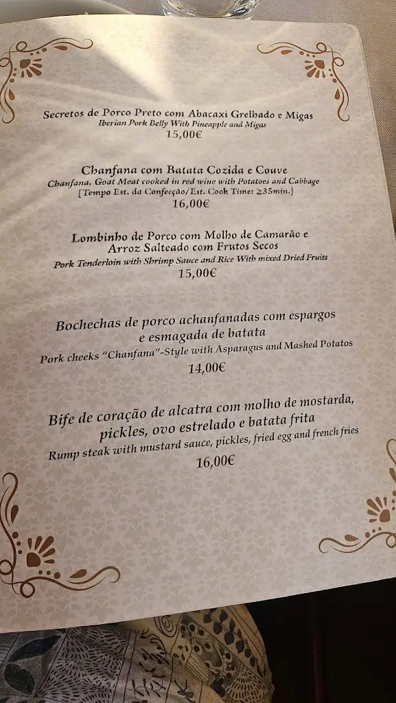 Menu_A Estrela da Mó_Milheirós de Poiares_imagen_1