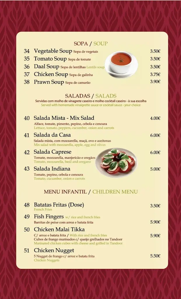 Menu_Raj Darbar Indian Restaurant_Castelões de Cepeda_immagine_3