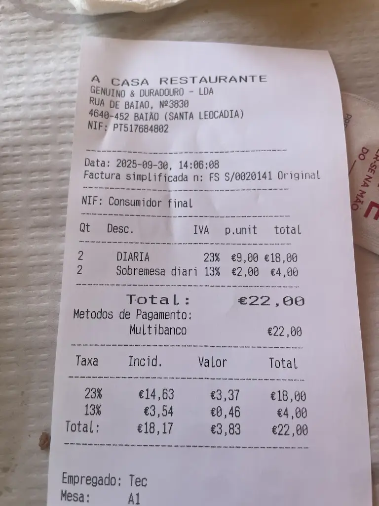 Kattya Sofia_A Casa Restaurante_Baião_review