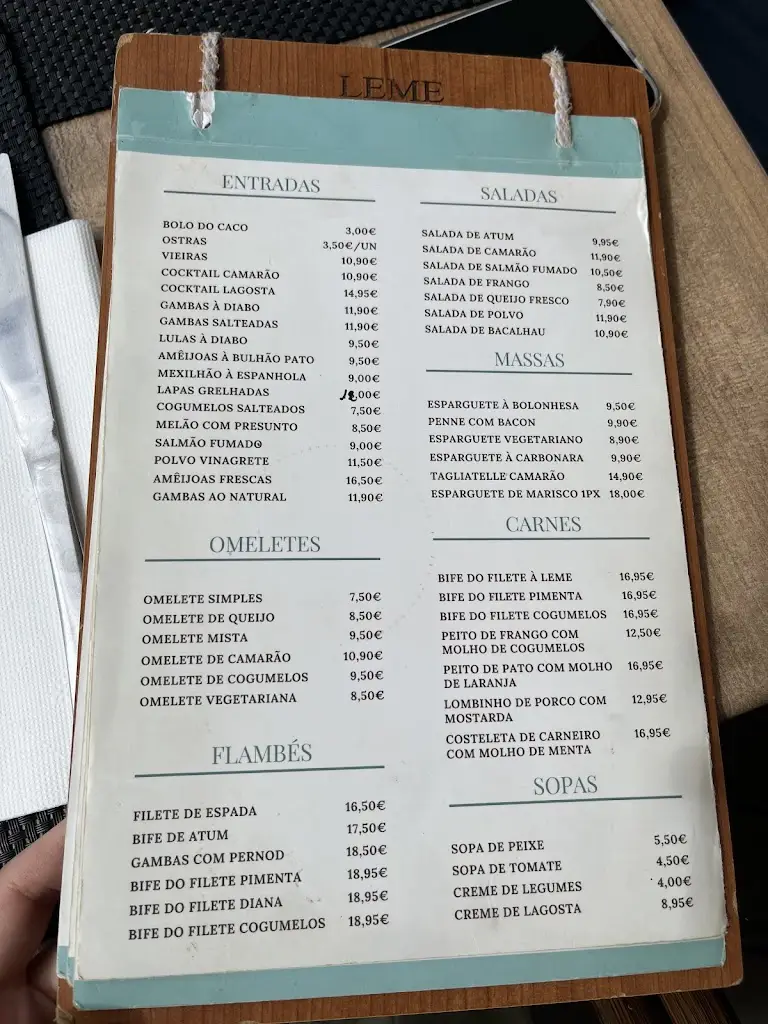 Menu_Leme Marisqueira_Calheta de São Jorge_immagine_1