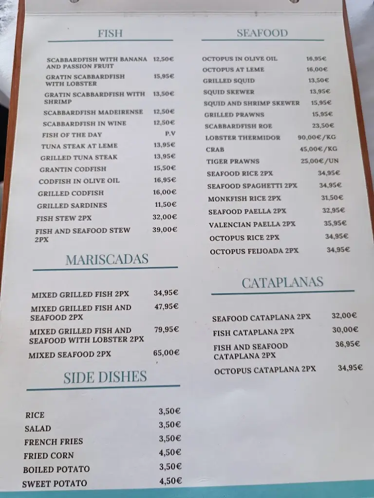 Menu_Leme Marisqueira_Calheta de São Jorge_immagine_3