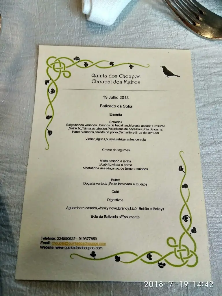 Menu_Quinta dos Choupos - Choupal dos Melros_Fânzeres_immagine_3
