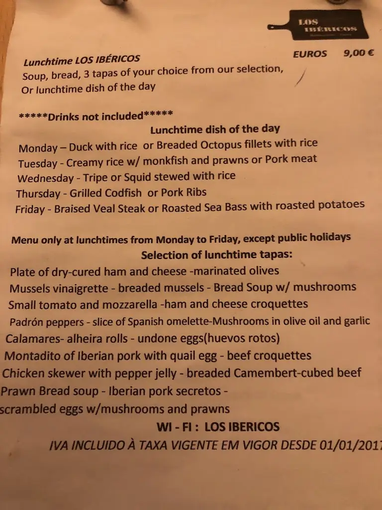 Menu_Los Ibéricos_Leça da Palmeira_immagine_1