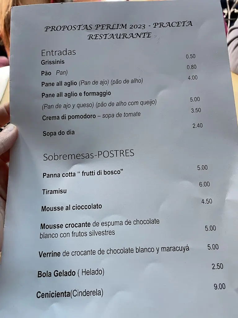 Menu_Praceta_Milheirós de Poiares_immagine_1