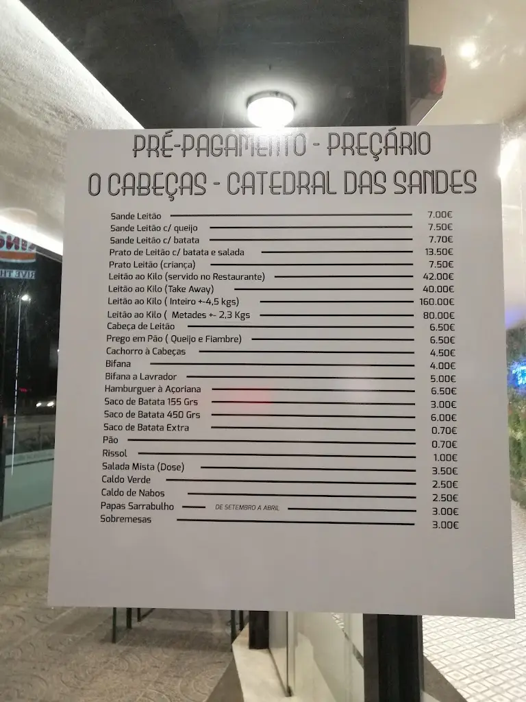 Menu_O Cabeças - Catedral Das Sandes_Ermesinde_immagine_1