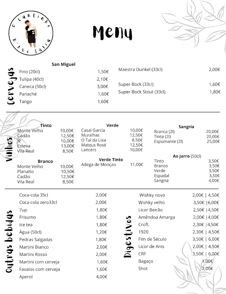 Menu_O Cantinho D’Avó Júlia_Gulpilhares_immagine_1