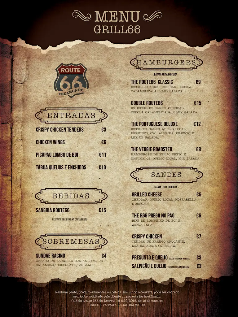 Menu_ROUTE 66_Freamunde_image_1
