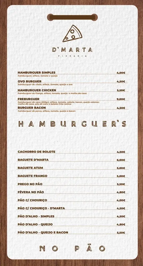 Menu_D' Marta Pizzaria - Freamunde_Freamunde_immagine_2