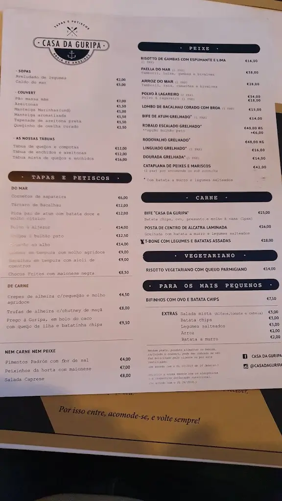 Menu_Restaurante Casa Da Guripa_Lavra_immagine_4