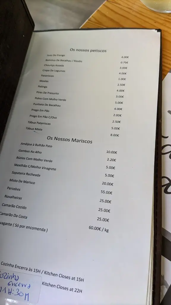 Menu_Restaurante Tasquinha das Marés_Lavra_immagine_1