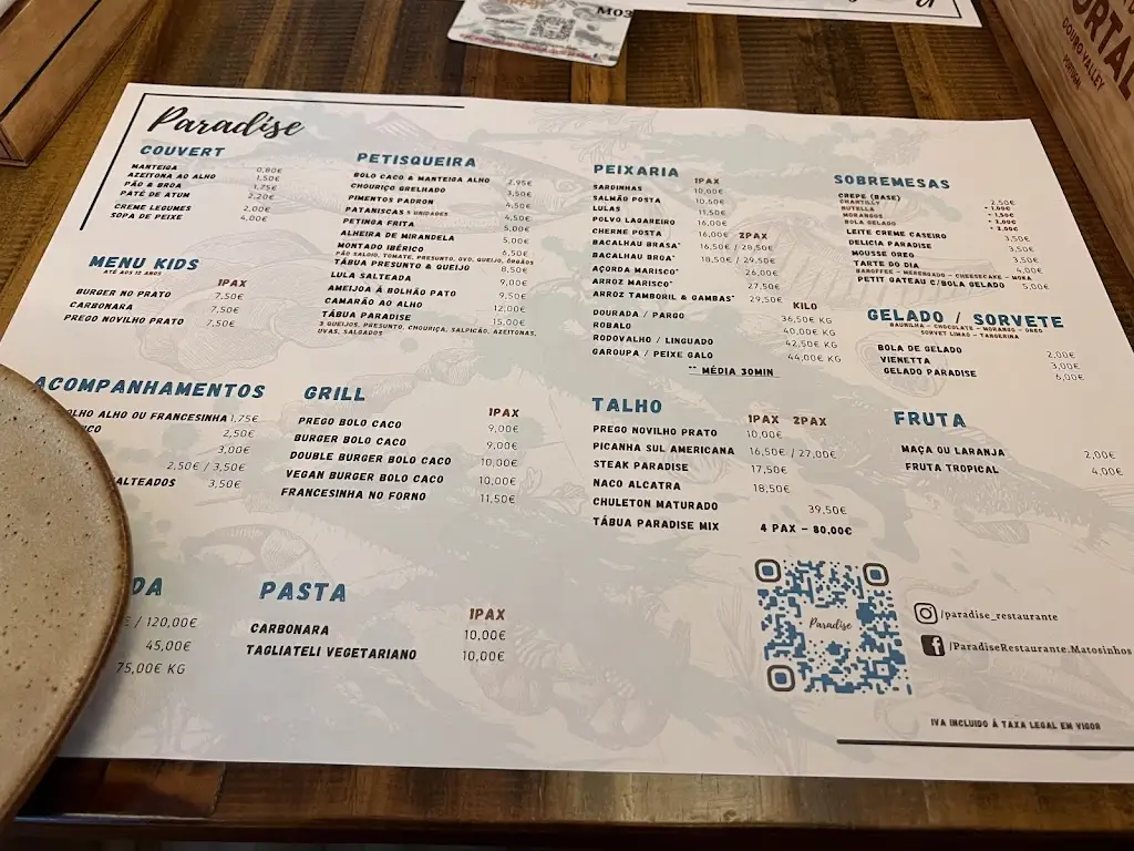Menu_Paradise Restaurante_Lavra_image_2
