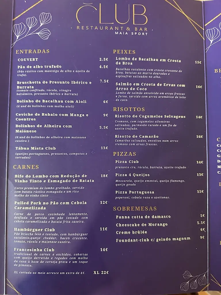 Menu_Club restaurant & bar_Gemunde_image_2
