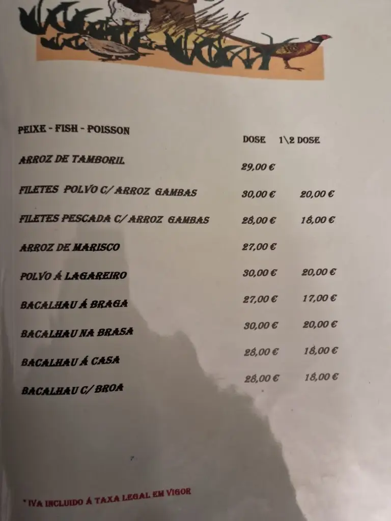 Menu_Restaurante Clube dos Caçadores do Porto_Foz do Sousa_image_1