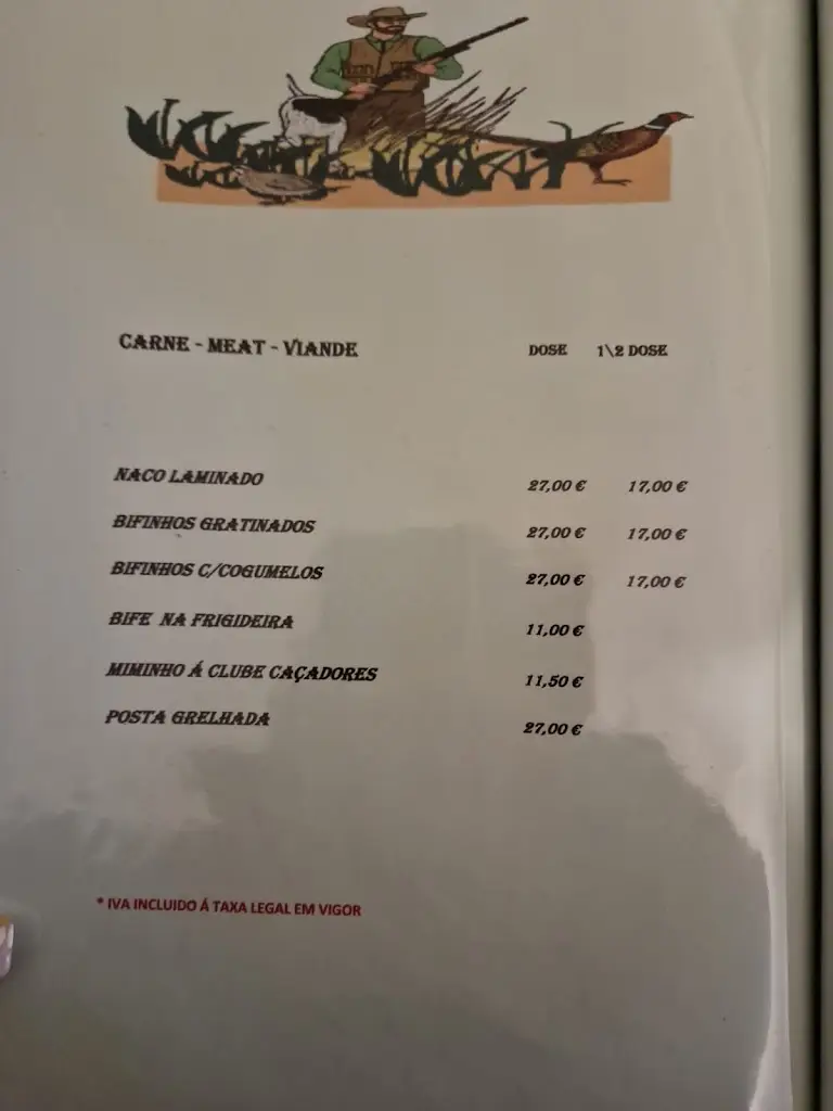 Menu_Restaurante Clube dos Caçadores do Porto_Foz do Sousa_image_2
