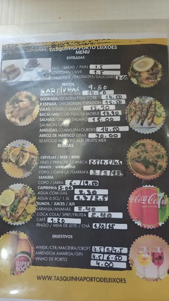 Menu_Tasquinha Porto de Leixões_Matosinhos_immagine_1