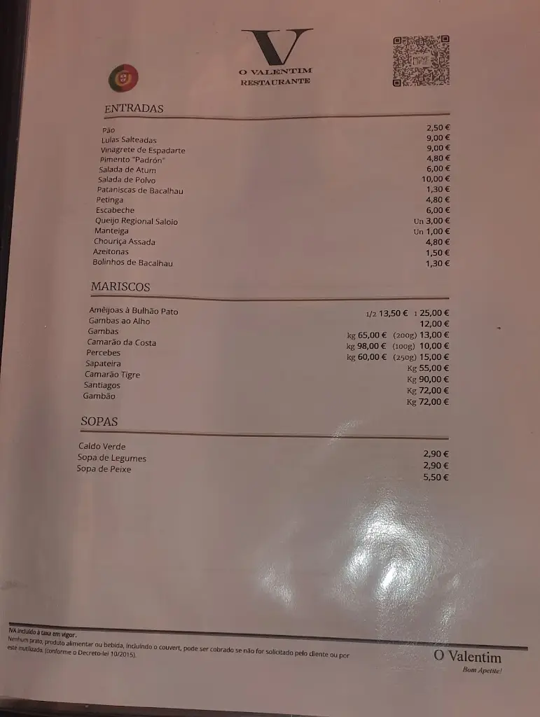 Menu_Restaurante O Valentim_Matosinhos_immagine_2