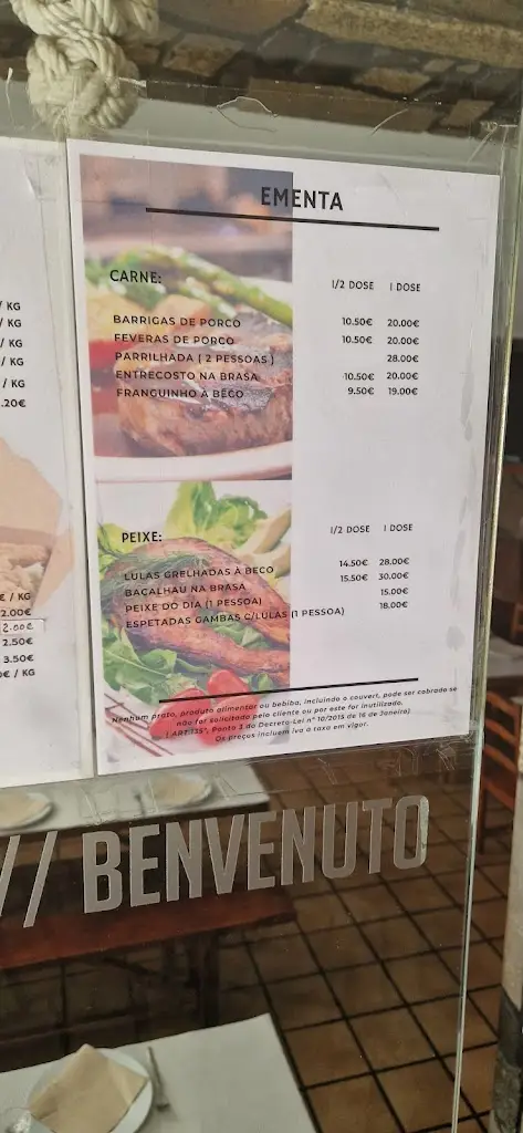 Menü_Restaurante Beco dos Grelhados_Murtosa_Bild_1
