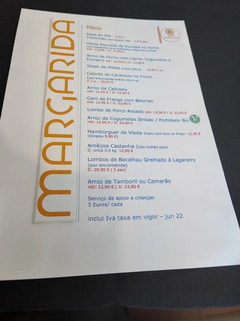 Menu_Margarida Restaurante_Margaride_immagine_2