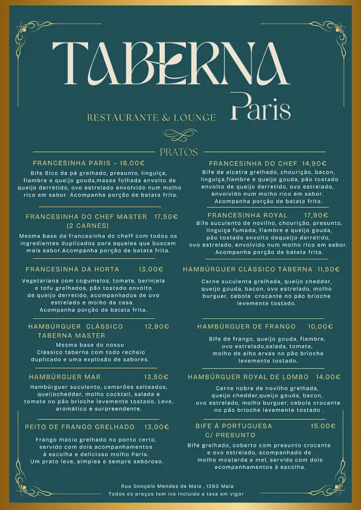 Menu_Taberna Paris_Pedrouços_immagine_2