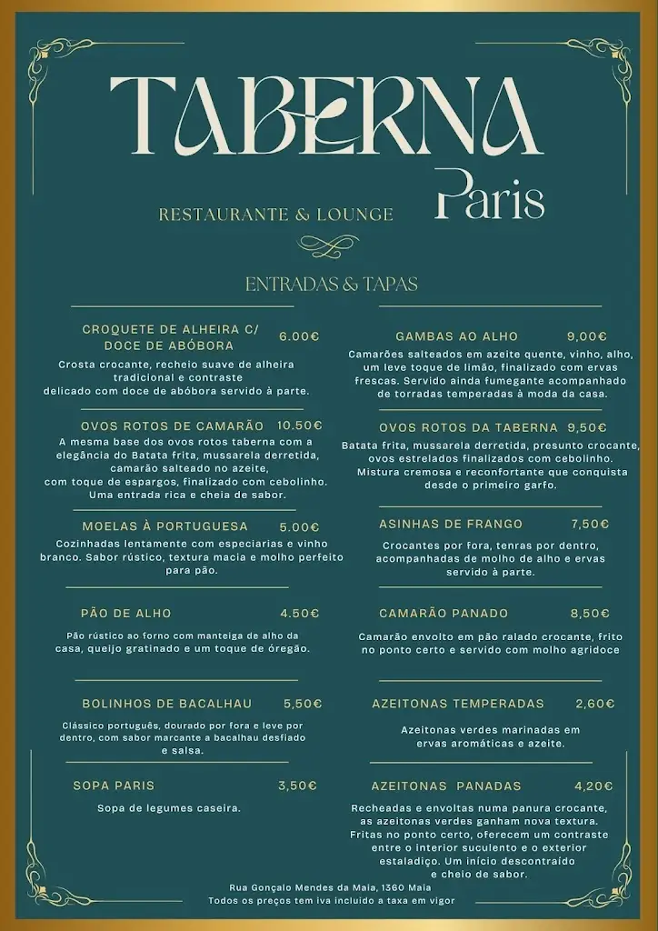 Menu_Taberna Paris_Pedrouços_immagine_3
