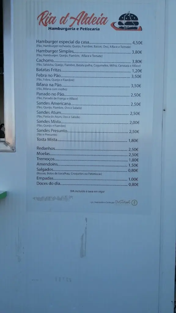 Menu_Ria d' Aldeia_Pardilhó_immagine_1
