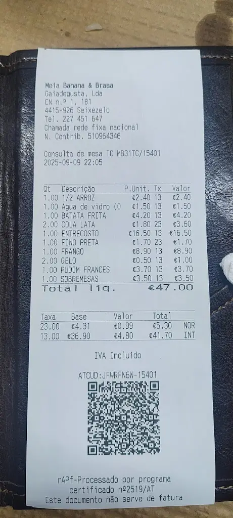 Miguel Pinto_Vida_Restaurante Churrasqueira Meia Banana & Brasa_Sermonde_recensione