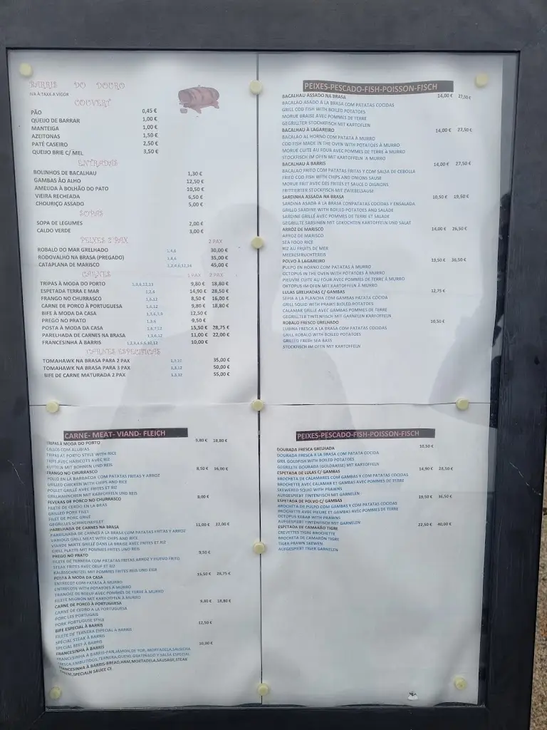 Menu_Barris Do Douro Restaurante_Oliveira do Douro_immagine_2