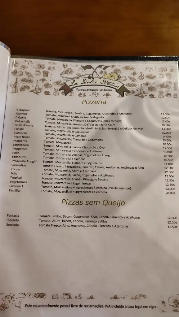 Menu_Restaurante Pizzaria La Dolce Italia_Oliveira do Douro_image_1