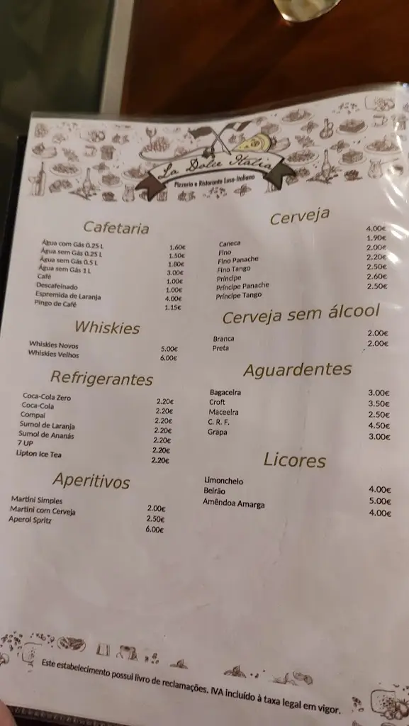 Menu_Restaurante Pizzaria La Dolce Italia_Oliveira do Douro_image_3