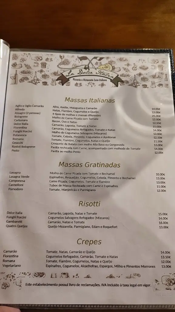 Menu_Restaurante Pizzaria La Dolce Italia_Oliveira do Douro_image_4