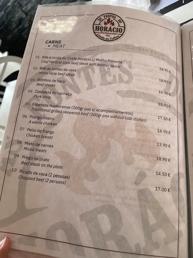 Menu_Fontes do Horácio restaurant_Calheta de São Jorge_image_1