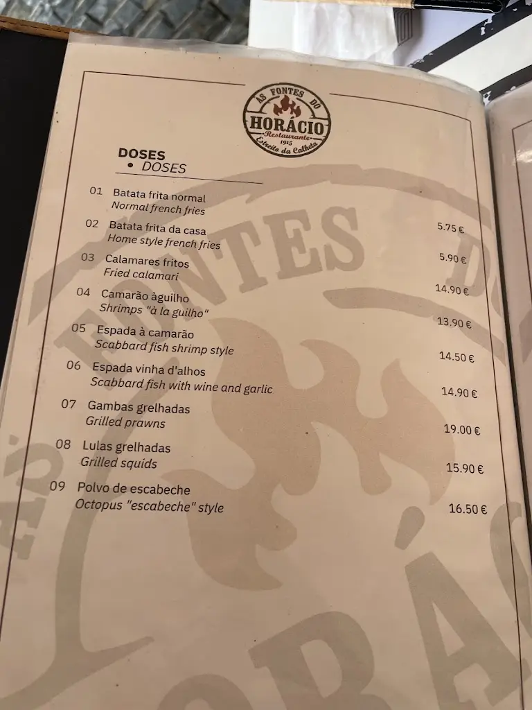 Menu_Fontes do Horácio restaurant_Calheta de São Jorge_image_3