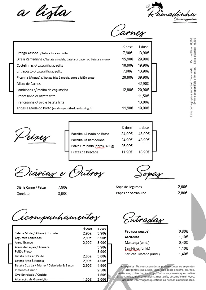 Menu_Restaurante A Ramadinha_Oliveira do Douro_imagen_2