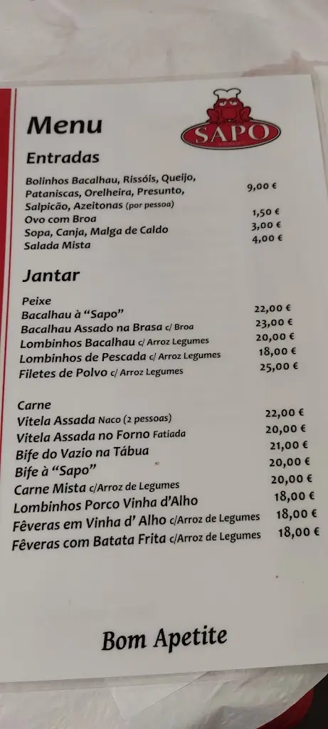 Menu_O Sapo_Penafiel_immagine_2